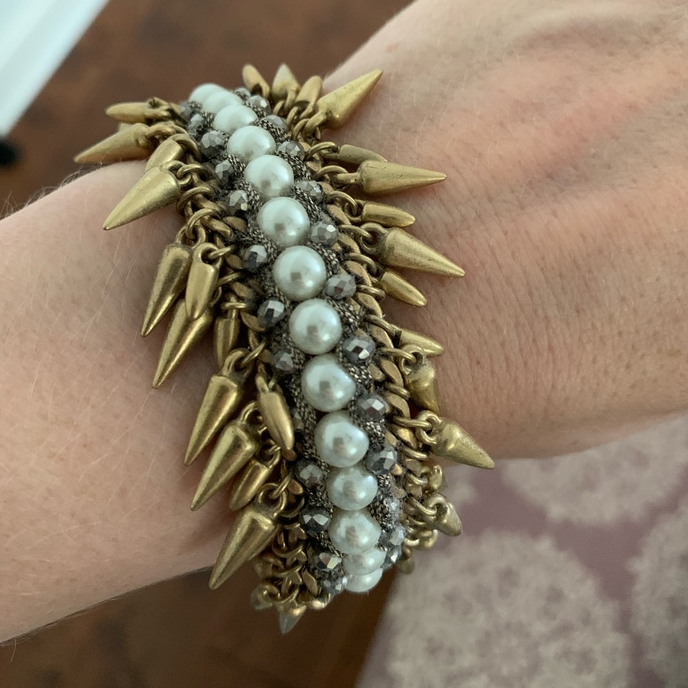 Stella & Dot Pearl Spiked Jacinthe Bracelet